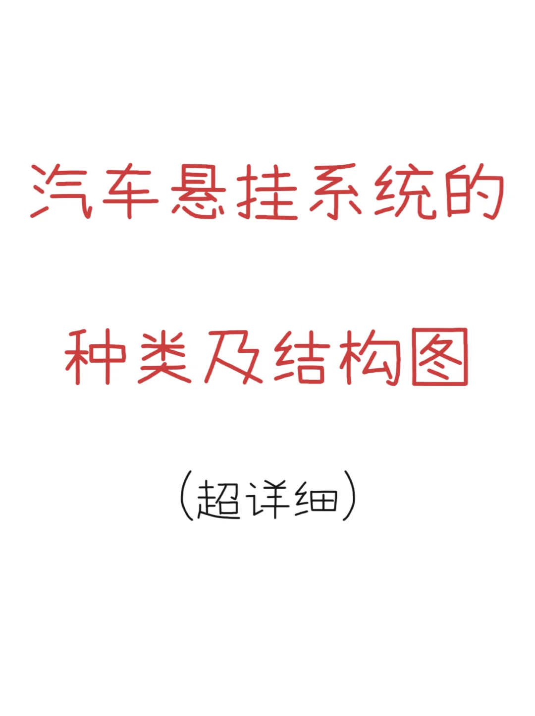 汽车悬挂系统的种类及位置结构图