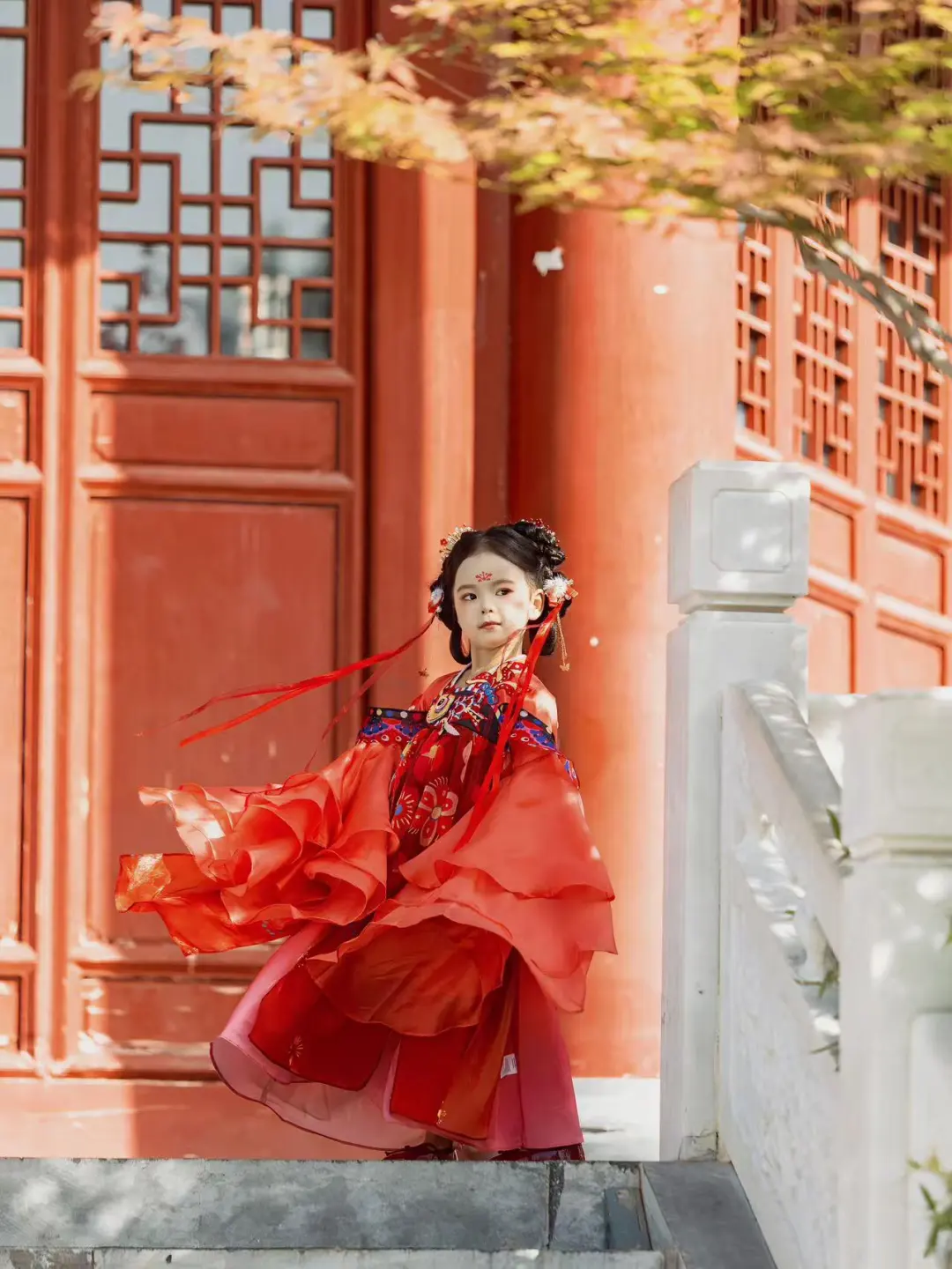 小女孩穿上汉服就是古偶👸🏻