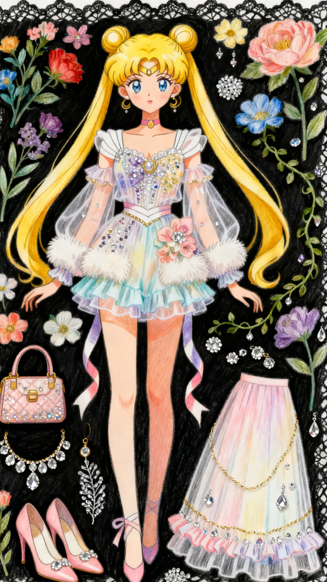 美少女战士_5人_水彩衣柜