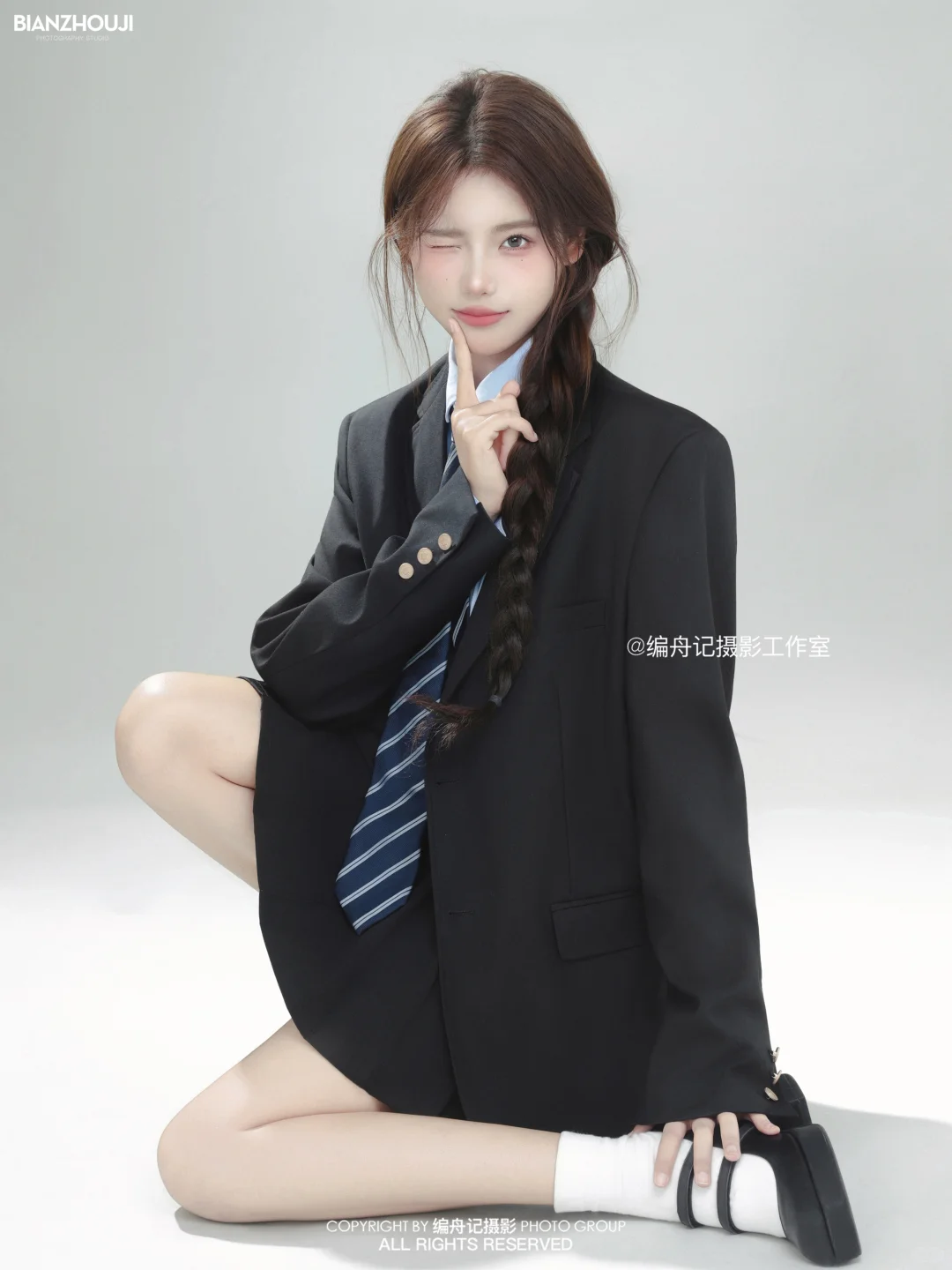 📸韩系学院风西装jk写真｜甜酷学妹感拉满了