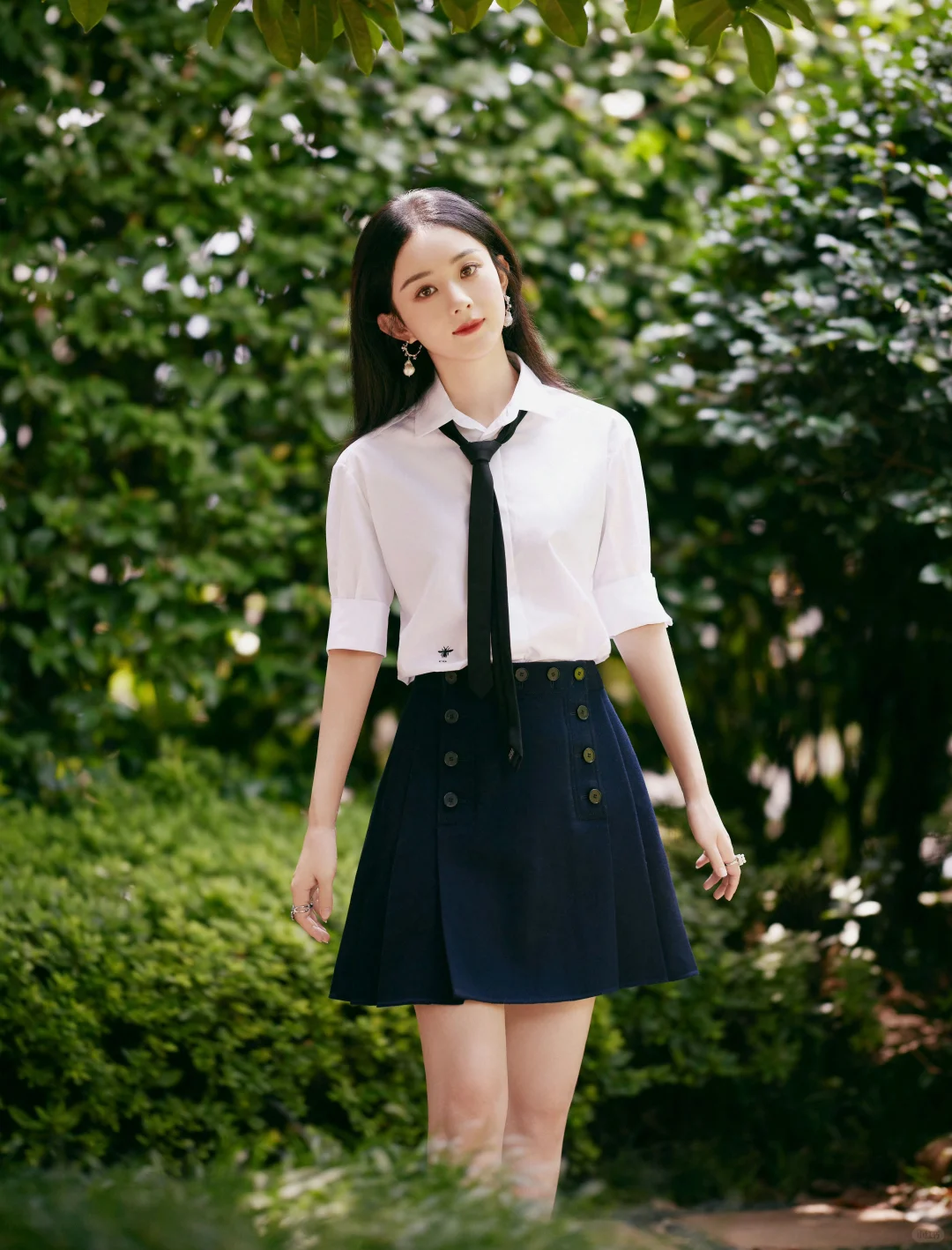 学院风赵丽颖太迷人了