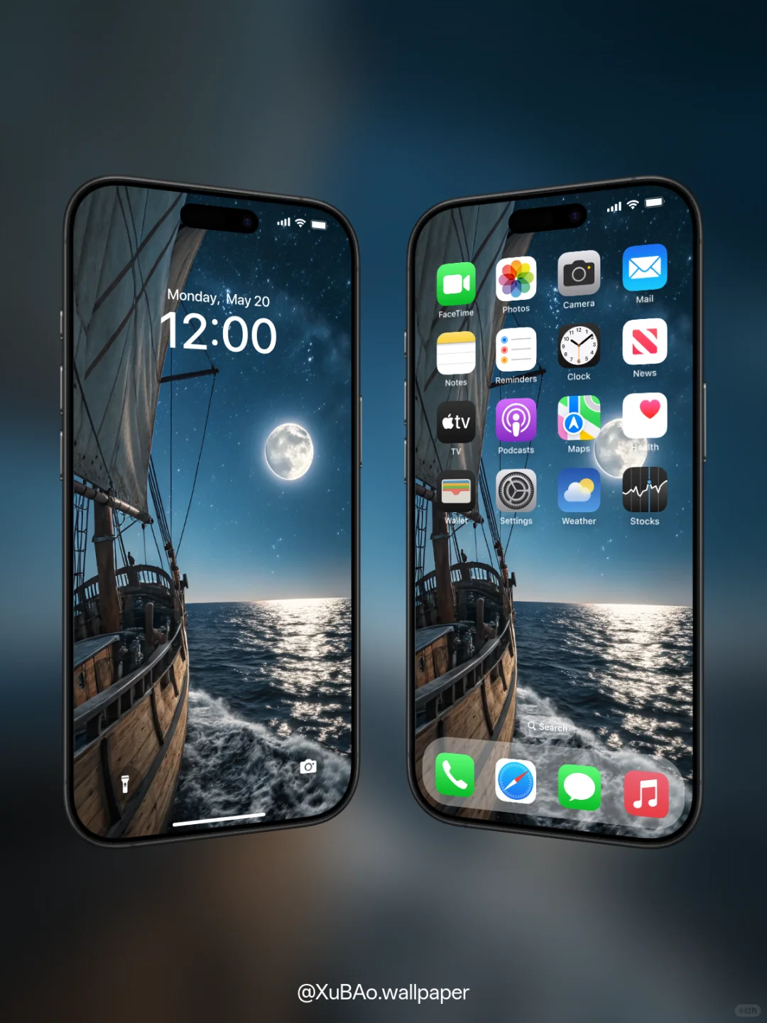 A2516 | 4k壁纸 | 月夜航船