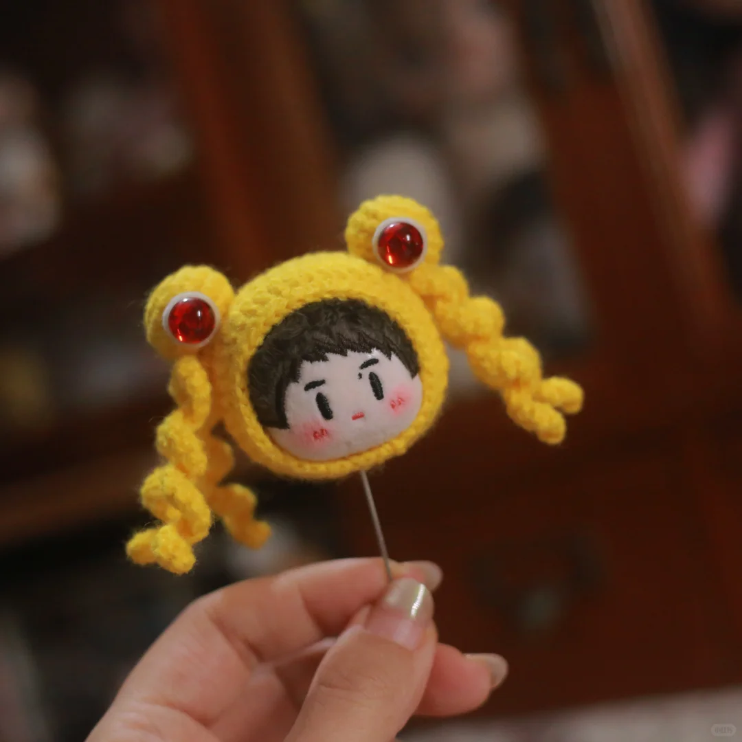 钩针5cm棉花娃娃美少女战士头套