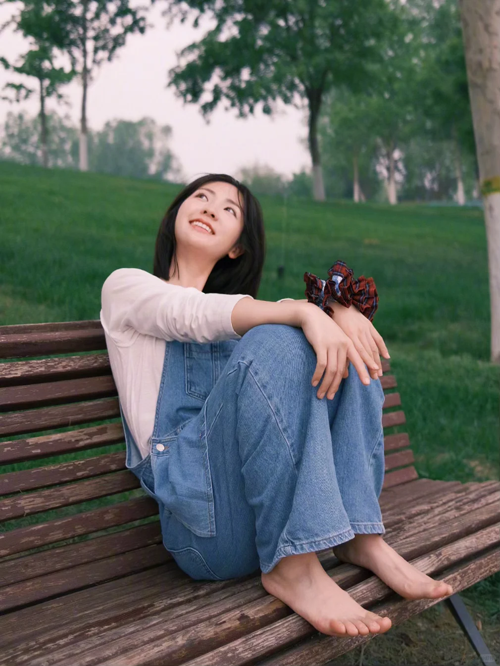 邢菲💙牛仔背带裤💖