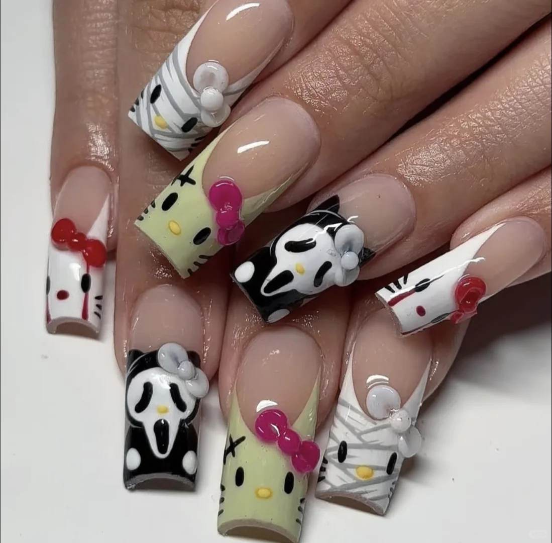Hello Kitty👻|小众美甲