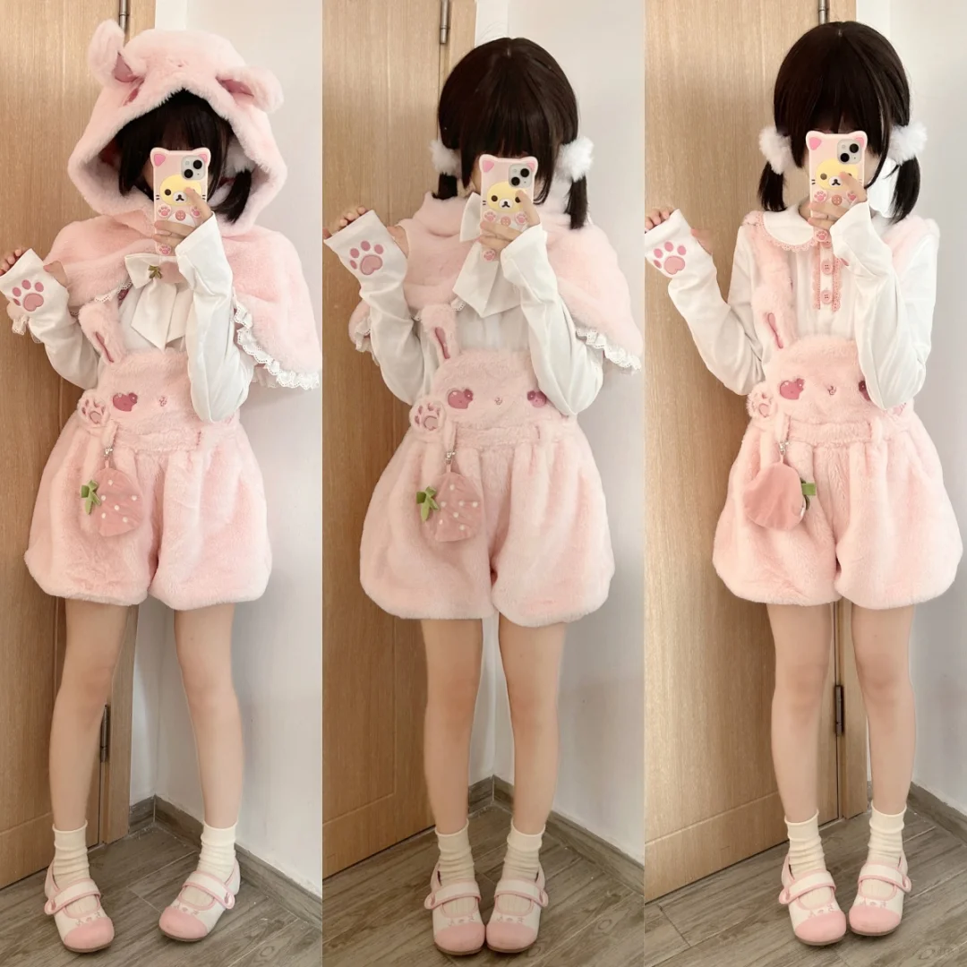 🍓草莓味的毛茸茸小兔🐰最萌秋冬限定~