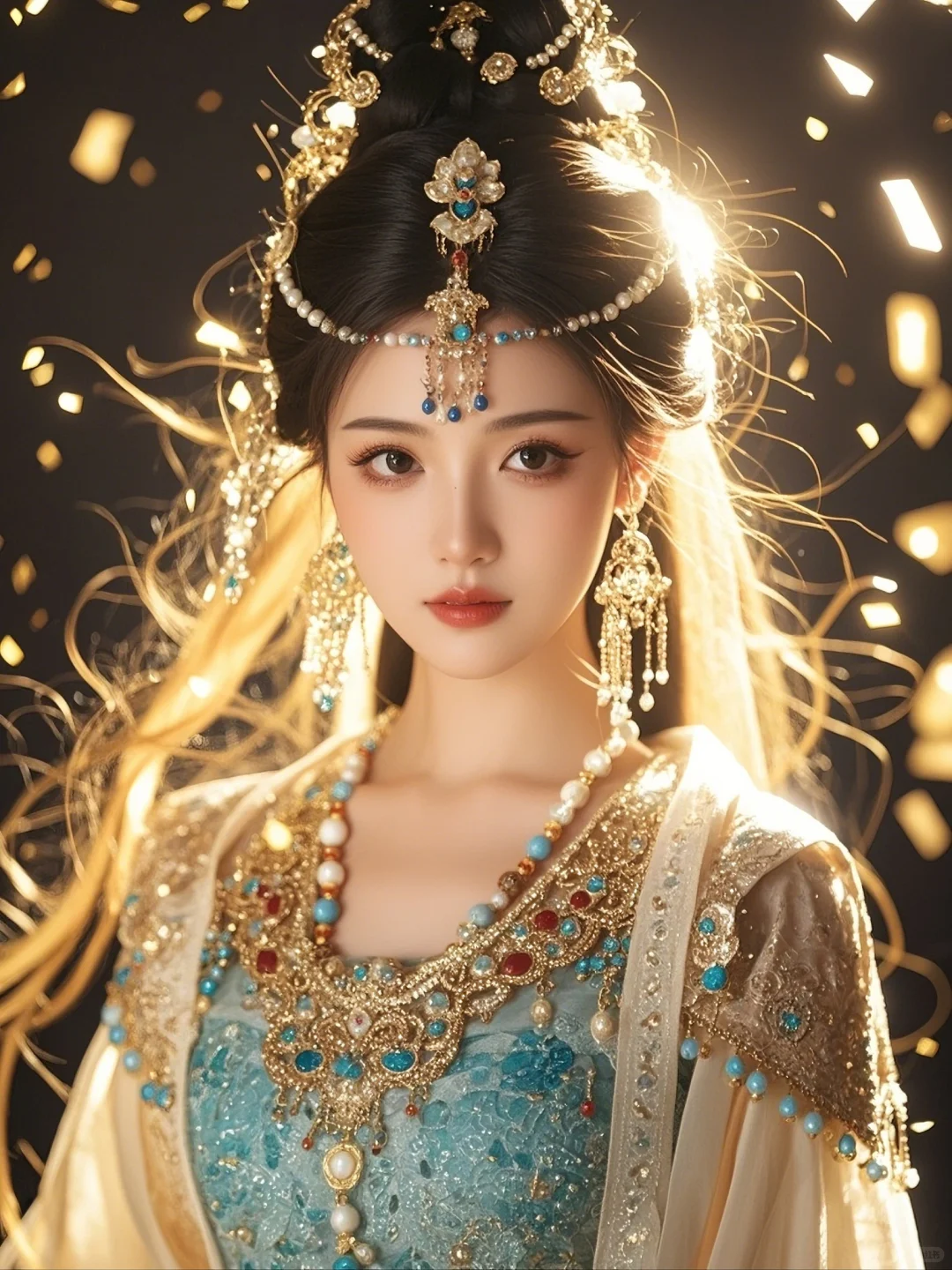 美到每根头发丝都在发光，AI写真《西域舞娘》