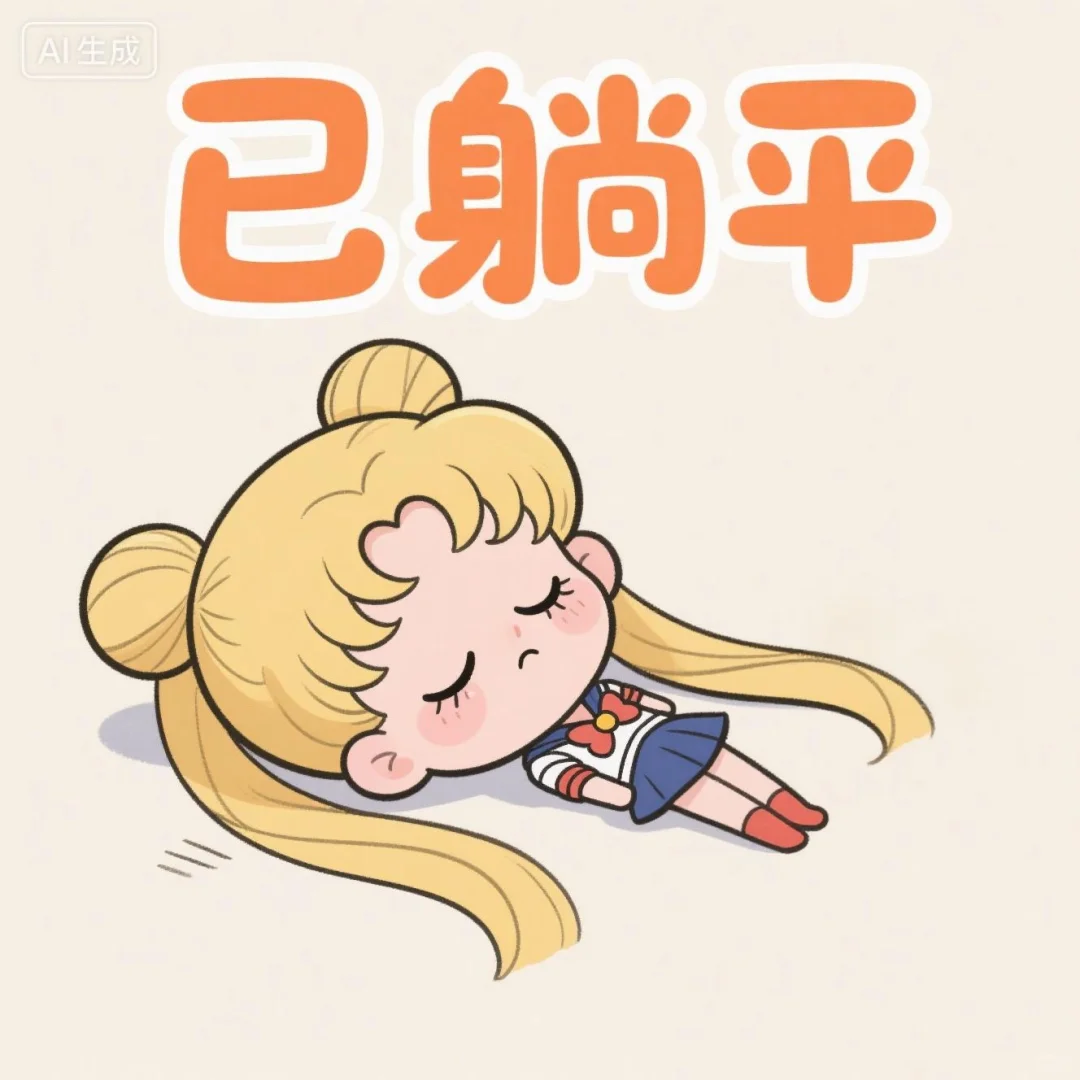 头像_表情包_美少女战士_月野兔_已躺平