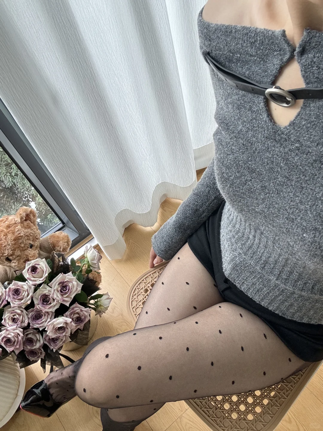 小红书买到Zui伟大的波点黑丝～太爱了