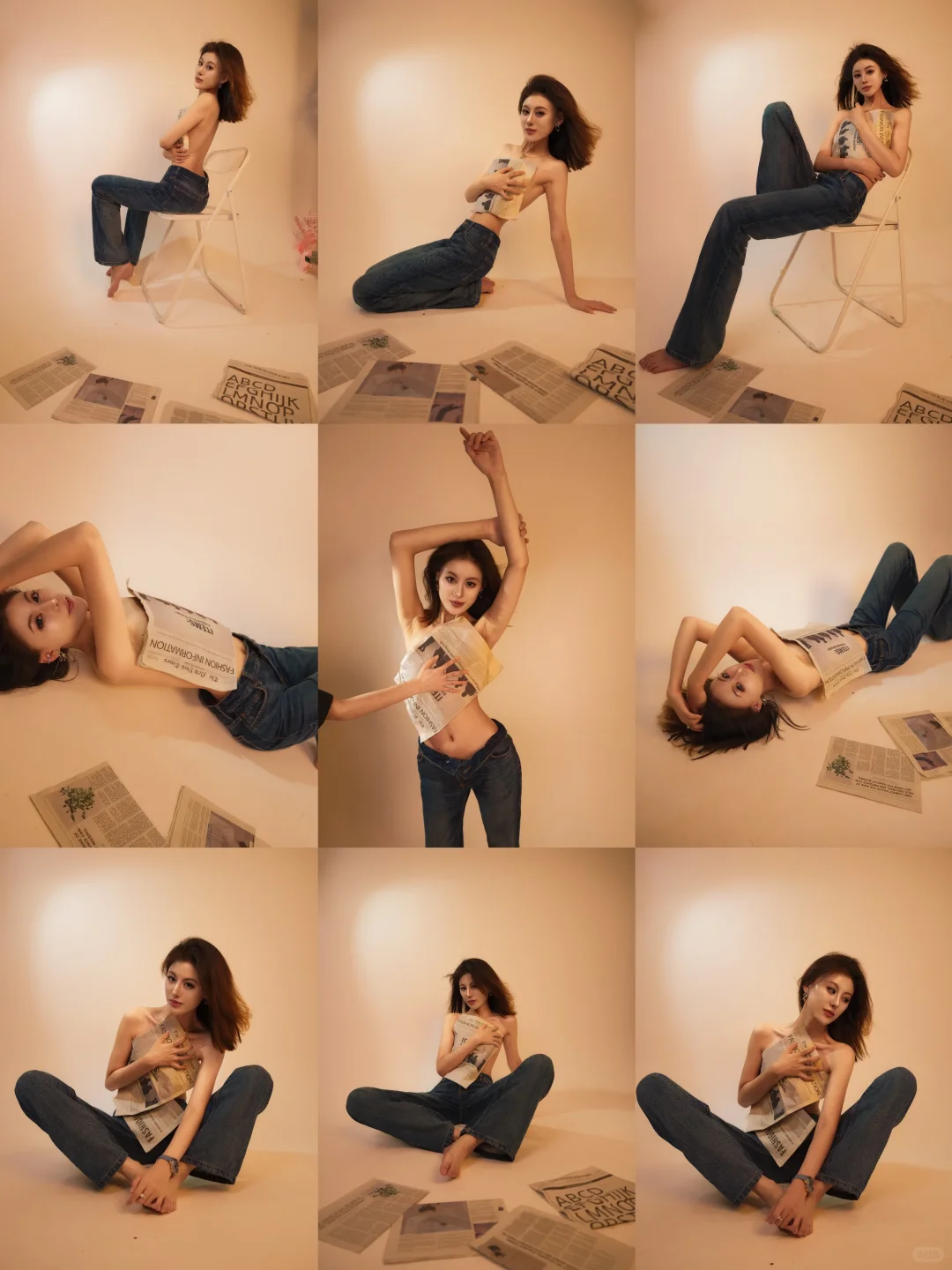 呼市约拍｜当我用报纸拍了一套写真