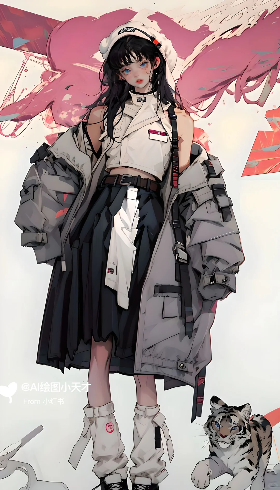 AI时尚穿搭女生壁纸