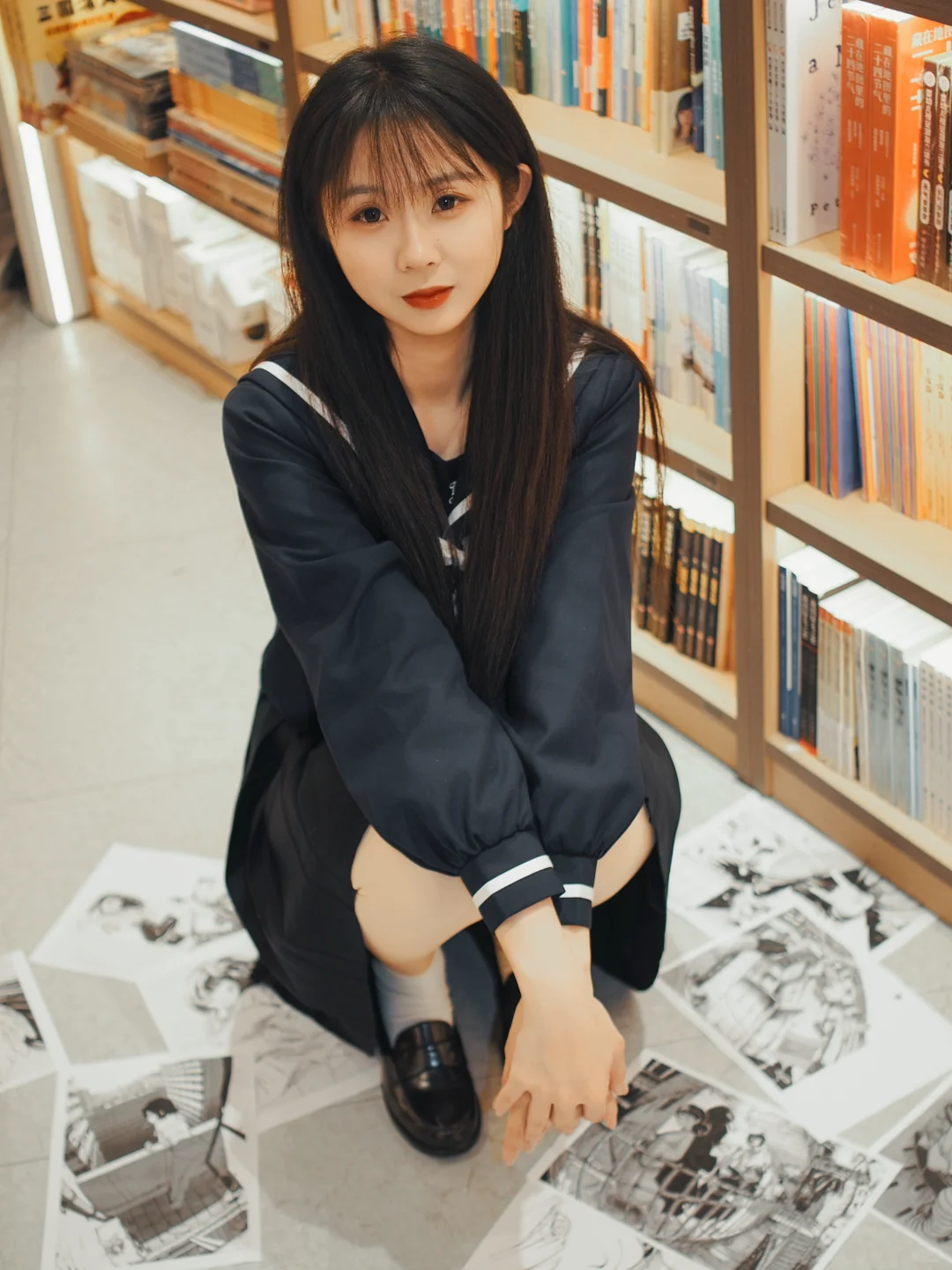 放学别走📚去看图书馆里的水手服学姐