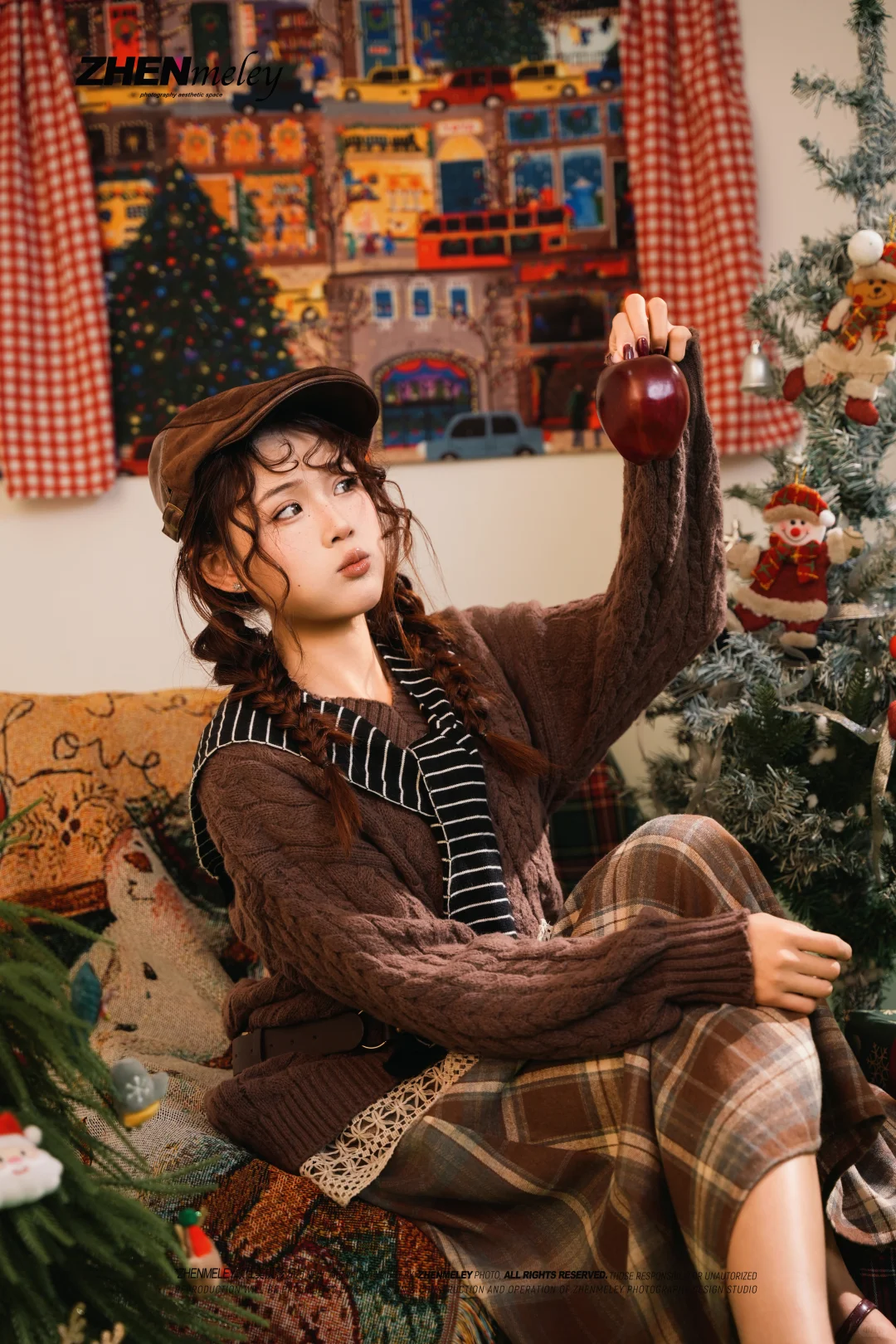 棕调甜妹的冬日治愈系写真🎄