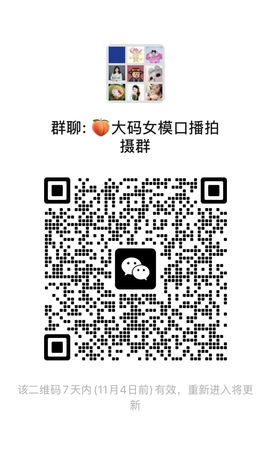 大码女装平面模特群