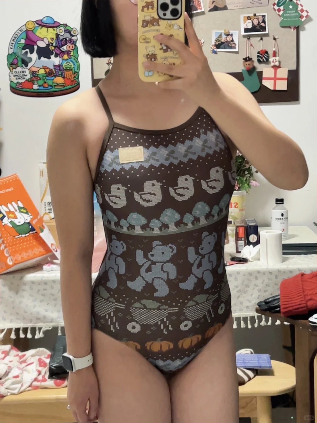 100天运动打卡Day17 冬天就穿针织游泳衣