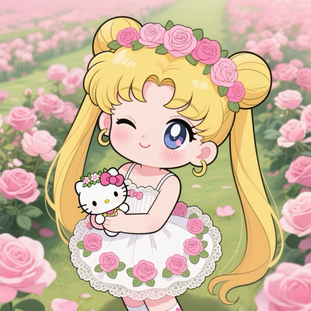 水冰月Q版x粉玫瑰庄园 | 女生头像 | 自取