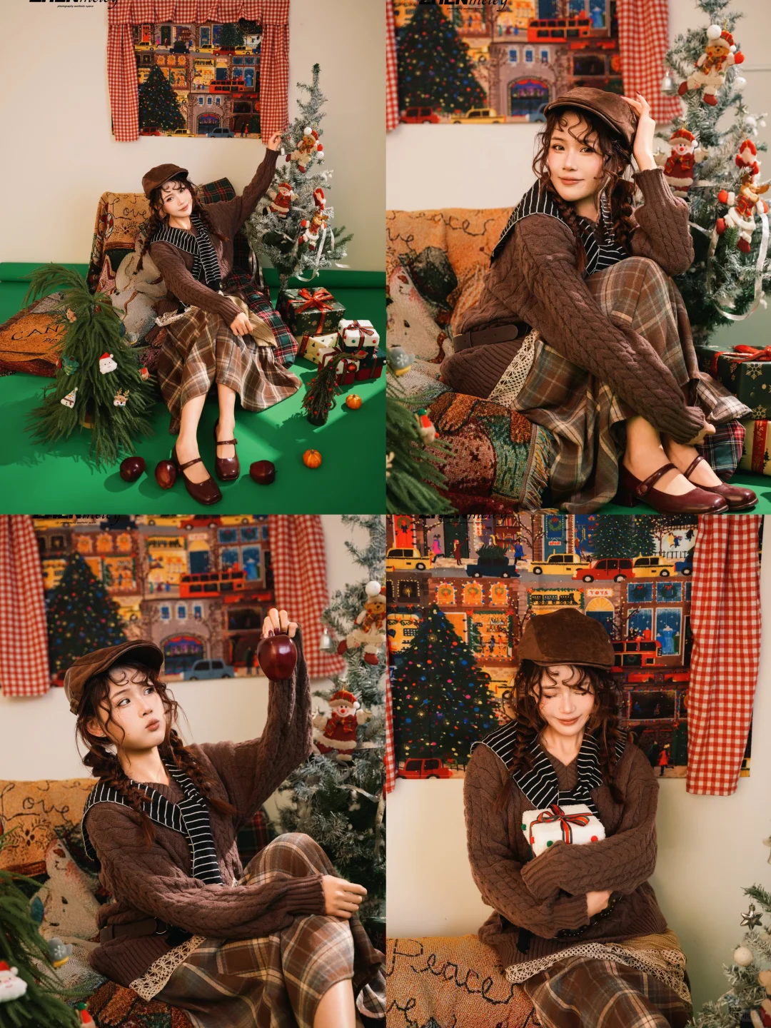 棕调甜妹的冬日治愈系写真🎄