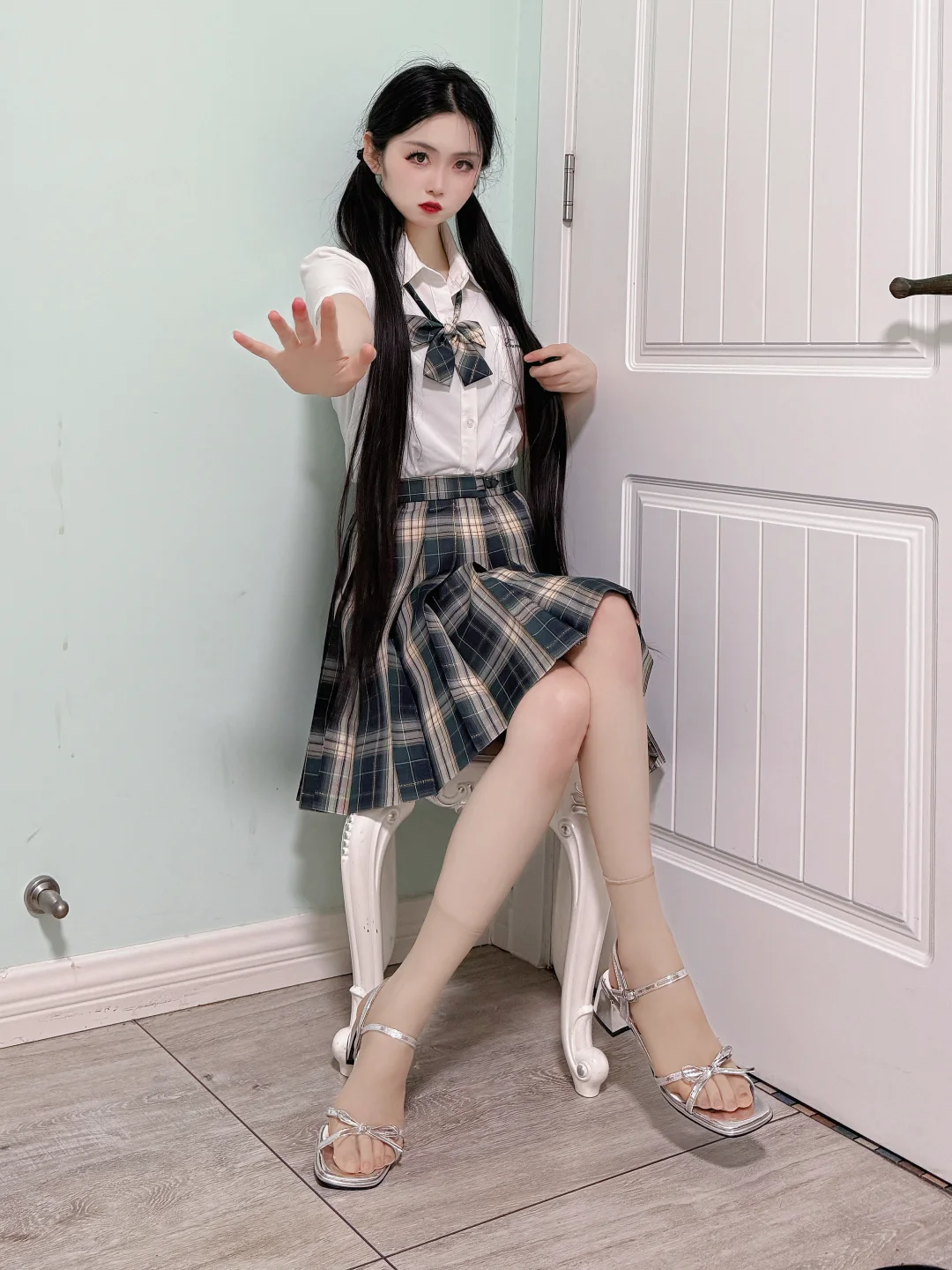 来了来了，你们要的jk配凉鞋