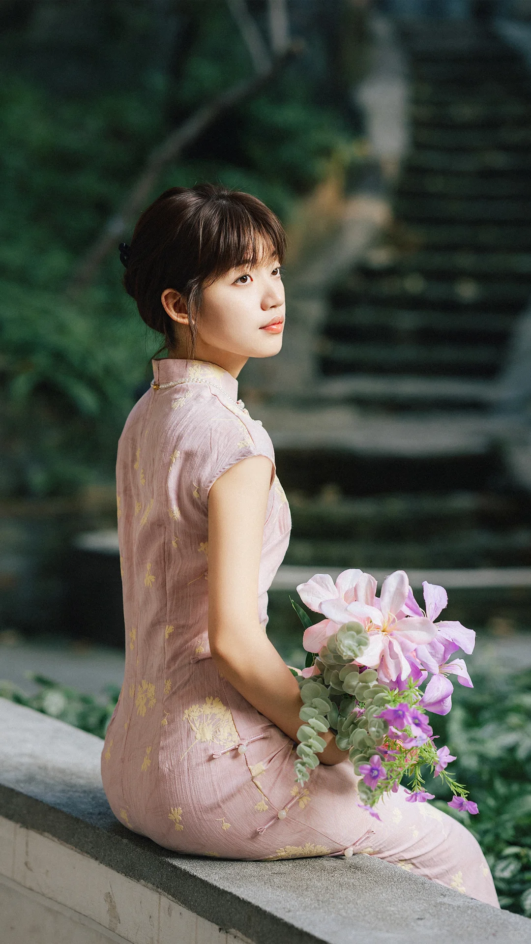 衣沾秋意浅 花与暖阳闲‖旗袍写真