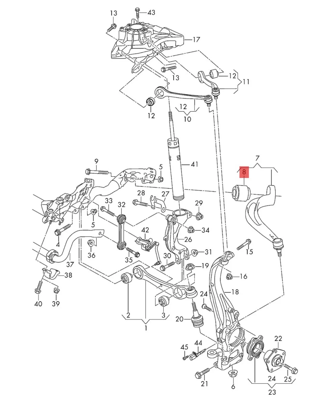 大众奥迪保时捷摆臂胶套