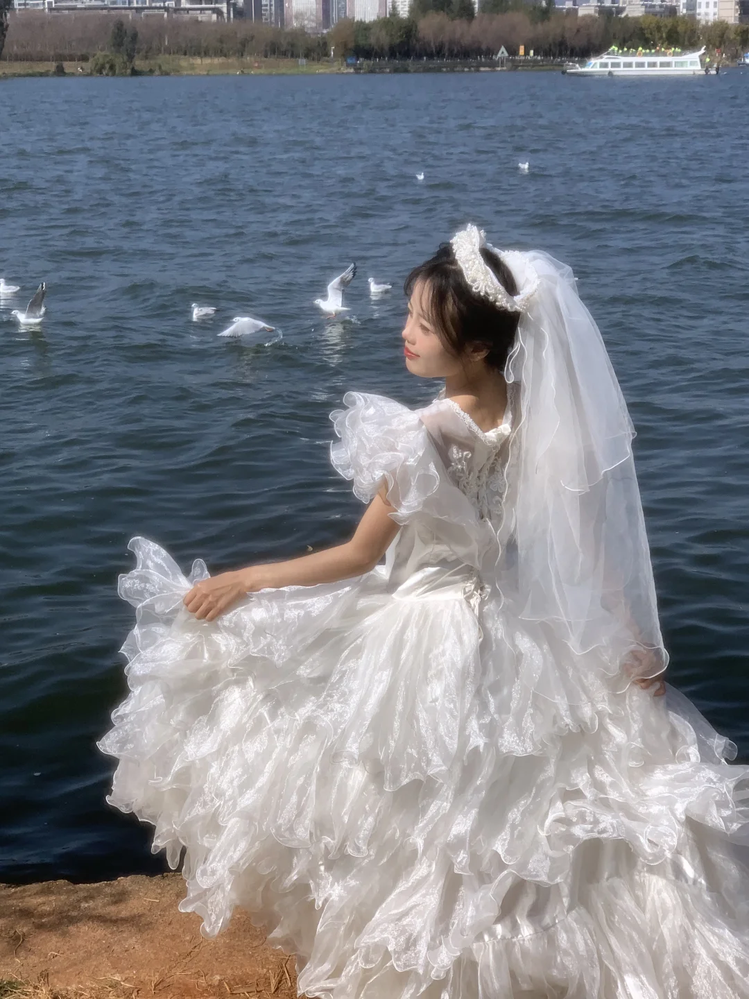 海鸥与婚纱共舞🕊️昆明约拍 昆明海鸥写真