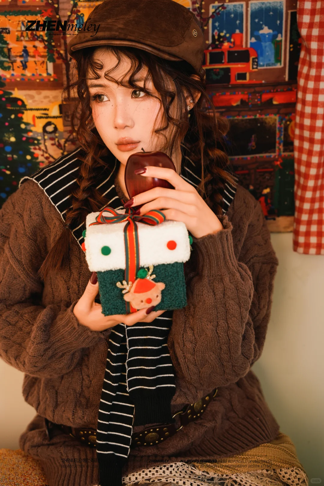 棕调甜妹的冬日治愈系写真🎄