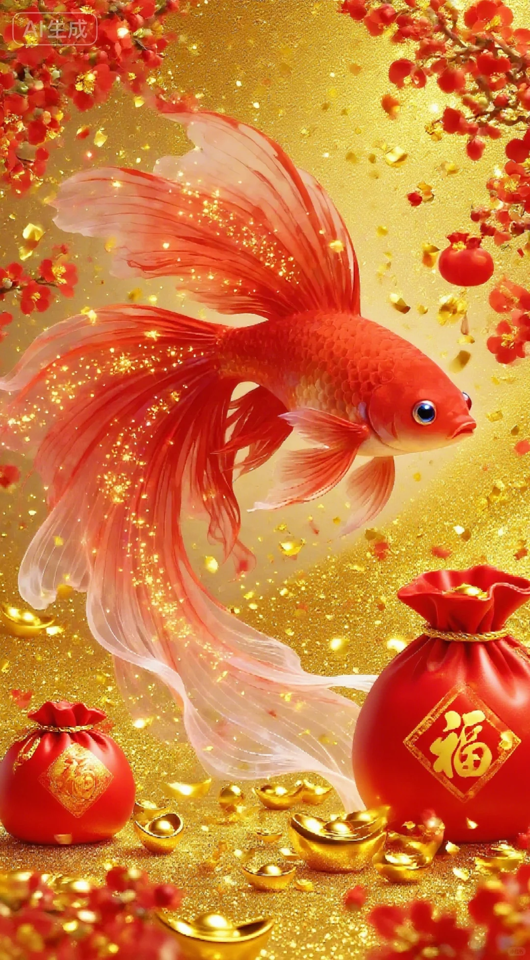 手机壁纸‖红鲤