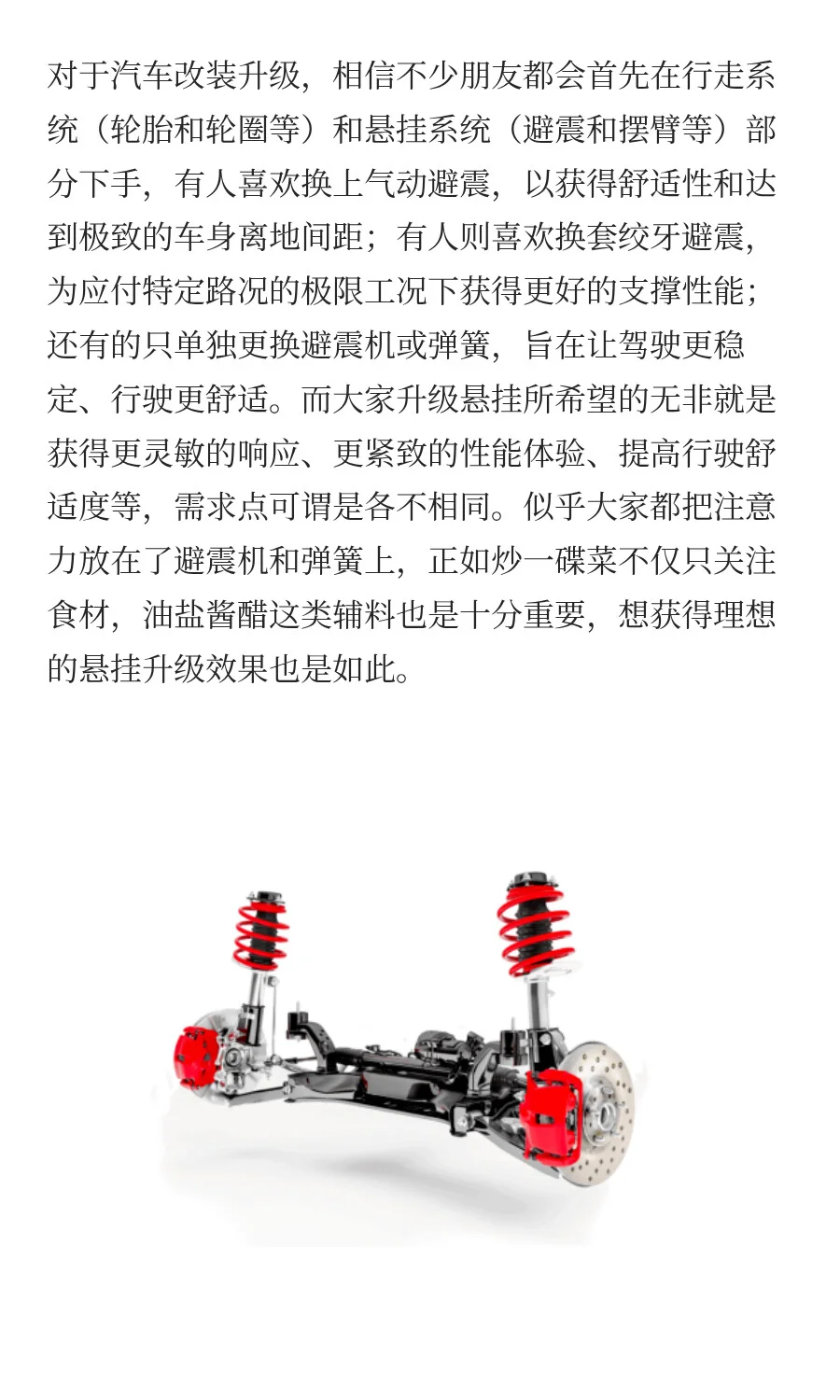 换了避震就完事？这些悬挂部件不换事倍功半