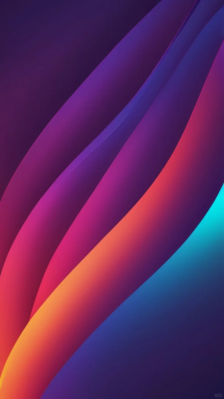 彩色的线条艺术，手机壁纸，18张