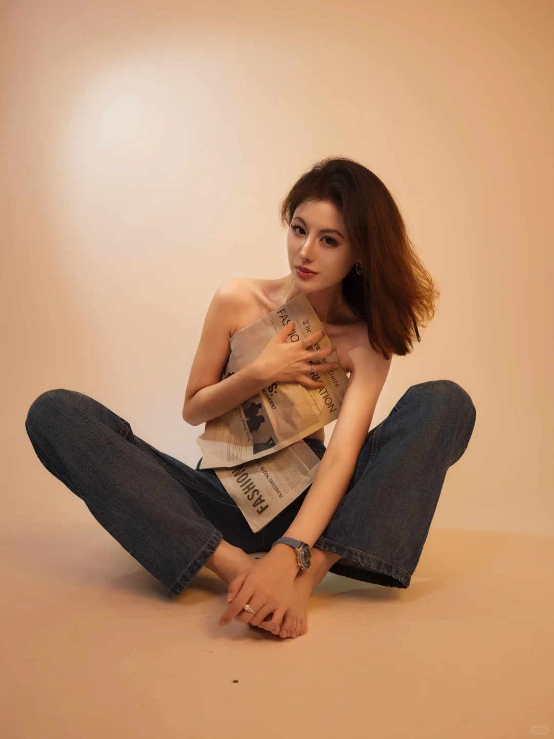 呼市约拍｜当我用报纸拍了一套写真