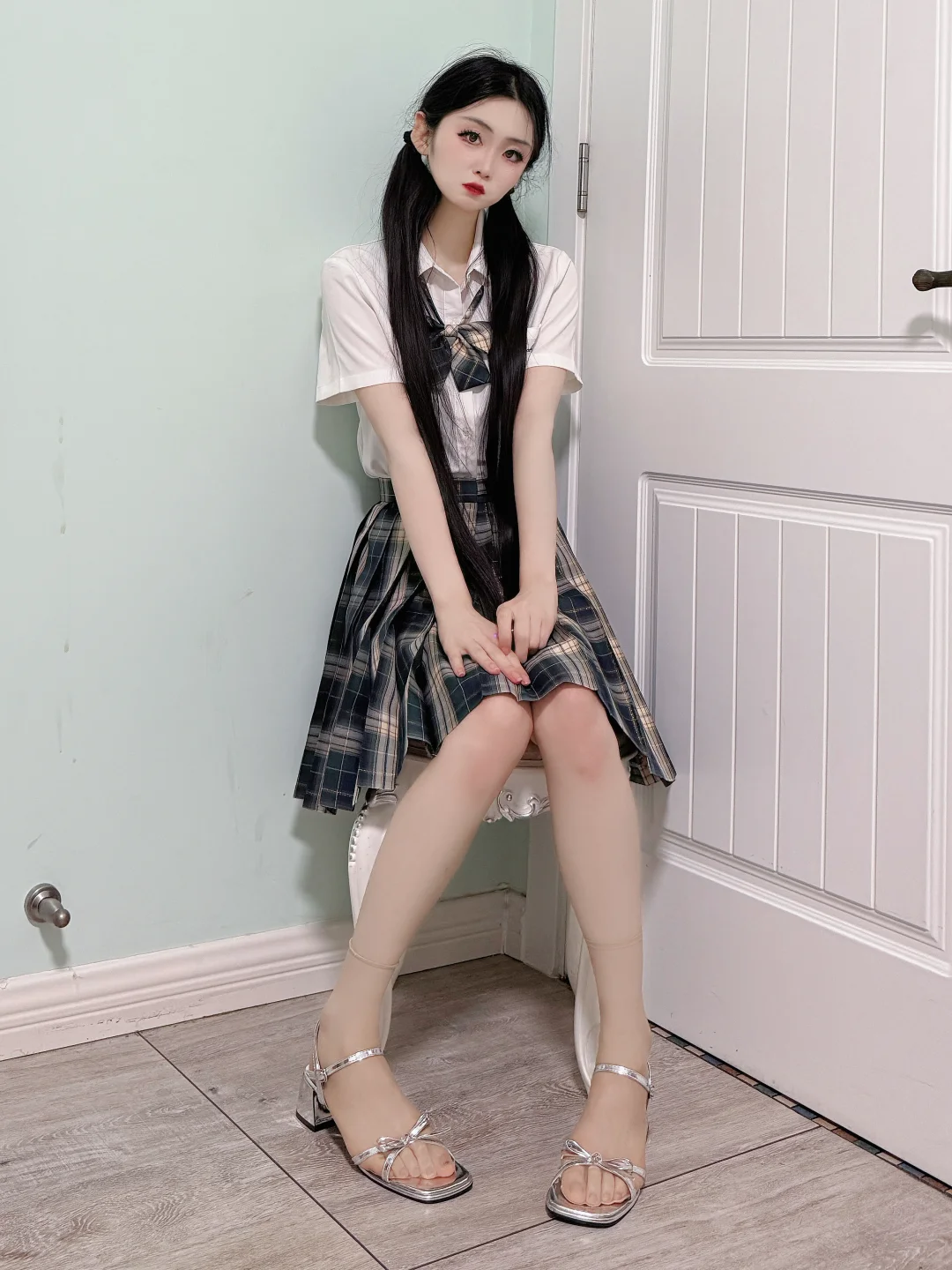 来了来了，你们要的jk配凉鞋