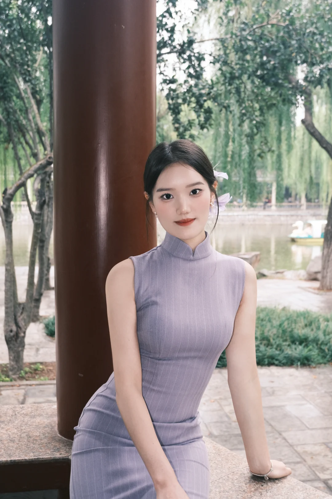 邯郸富士陪拍｜紫色旗袍💜