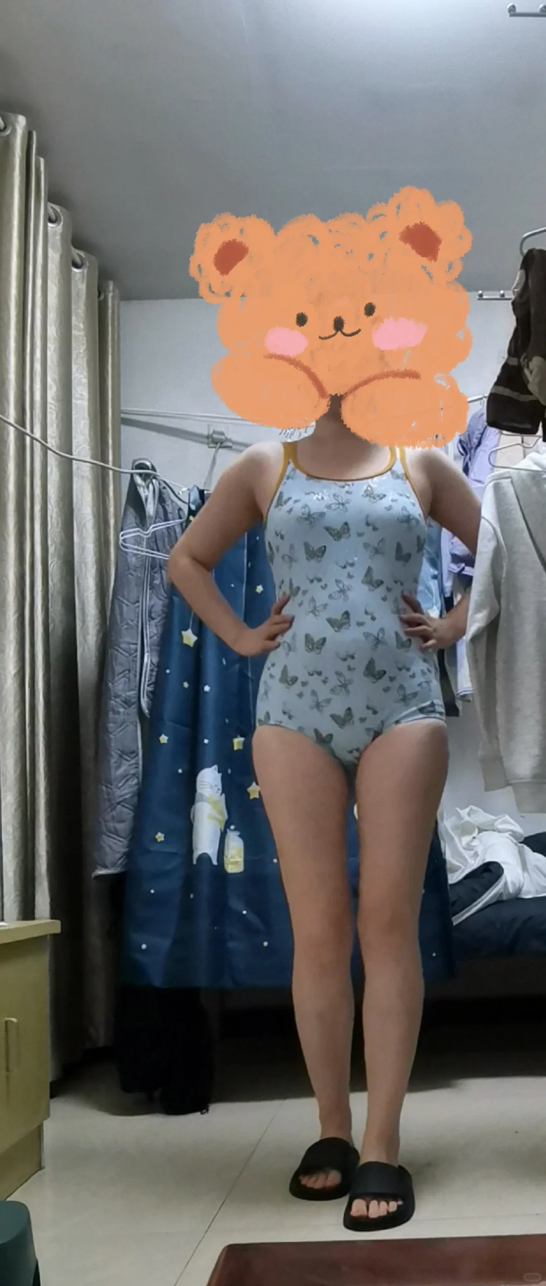 今天买的游泳衣，好喜欢啊！