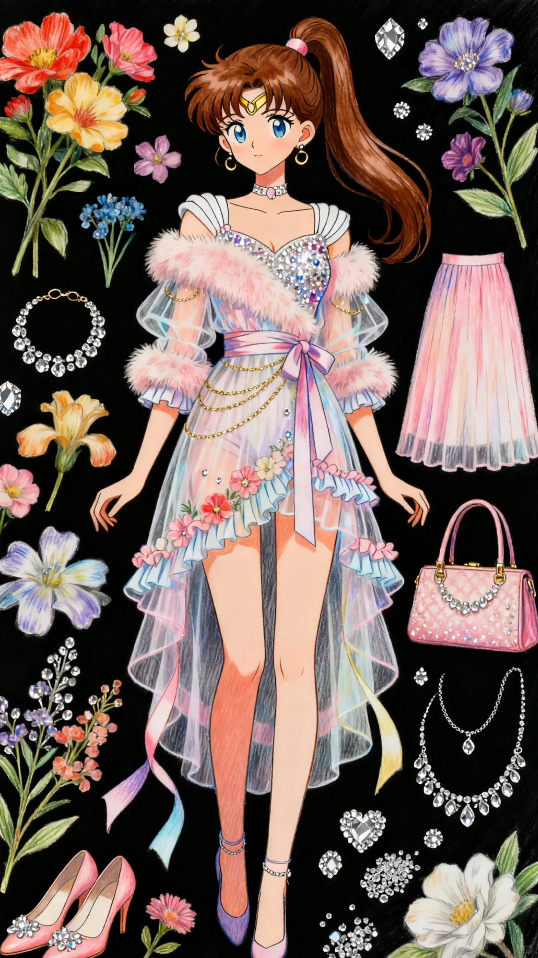 美少女战士_5人_水彩衣柜