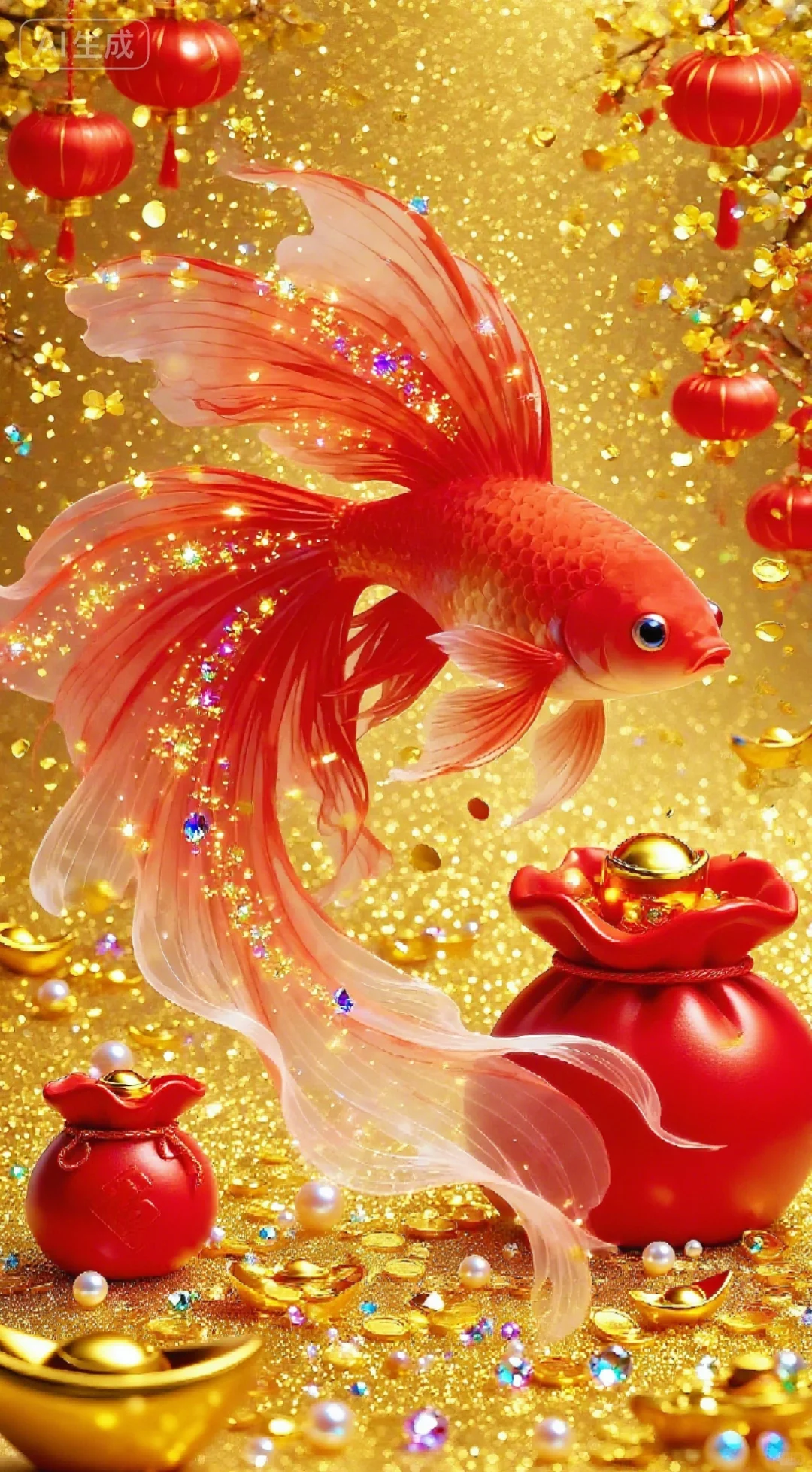 手机壁纸‖红鲤