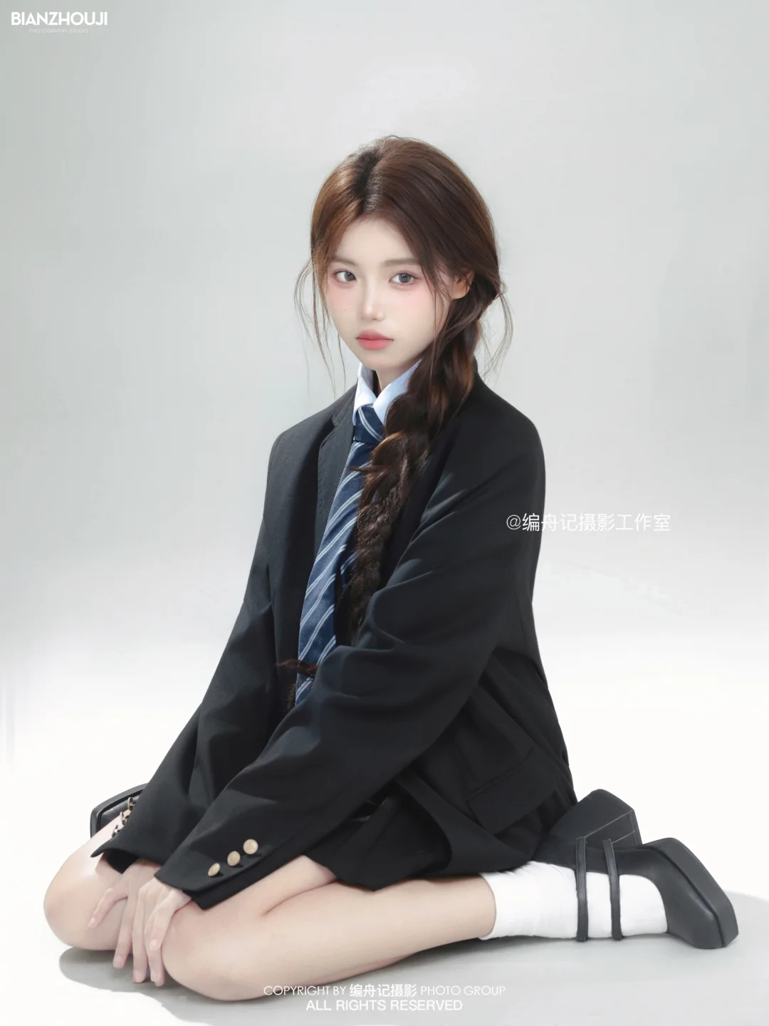 📸韩系学院风西装jk写真｜甜酷学妹感拉满了