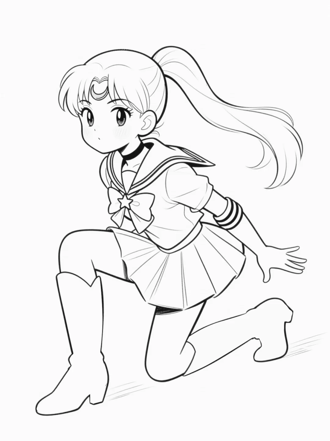 儿童涂色卡分享 | 美少女战士