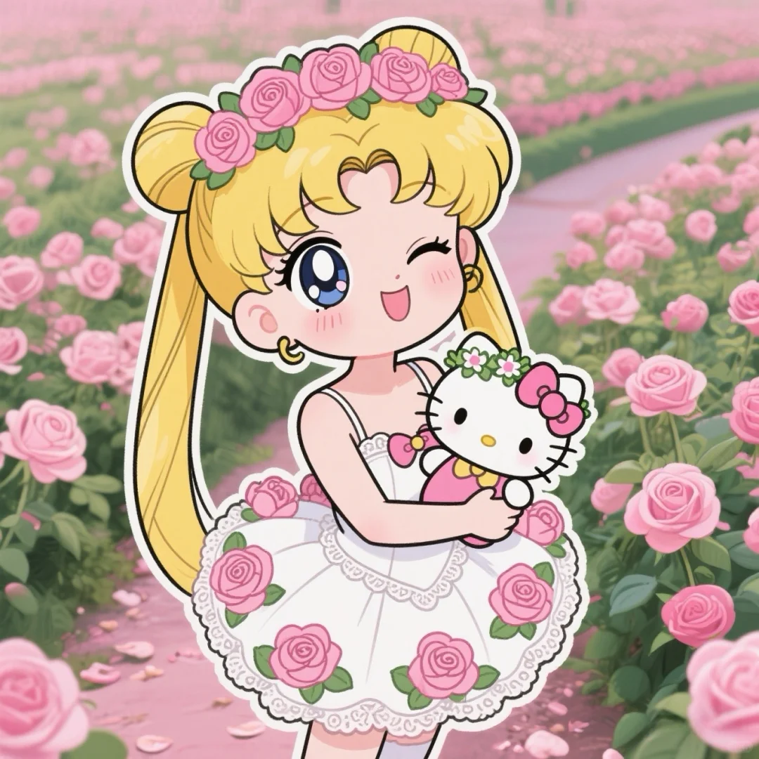 水冰月Q版x粉玫瑰庄园 | 女生头像 | 自取