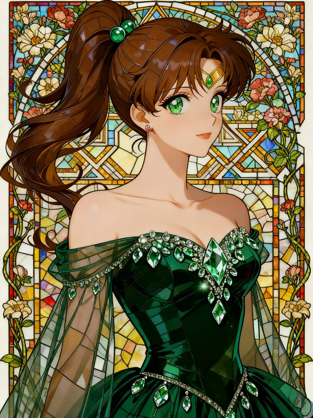 美少女战士复古头像💛穆夏风