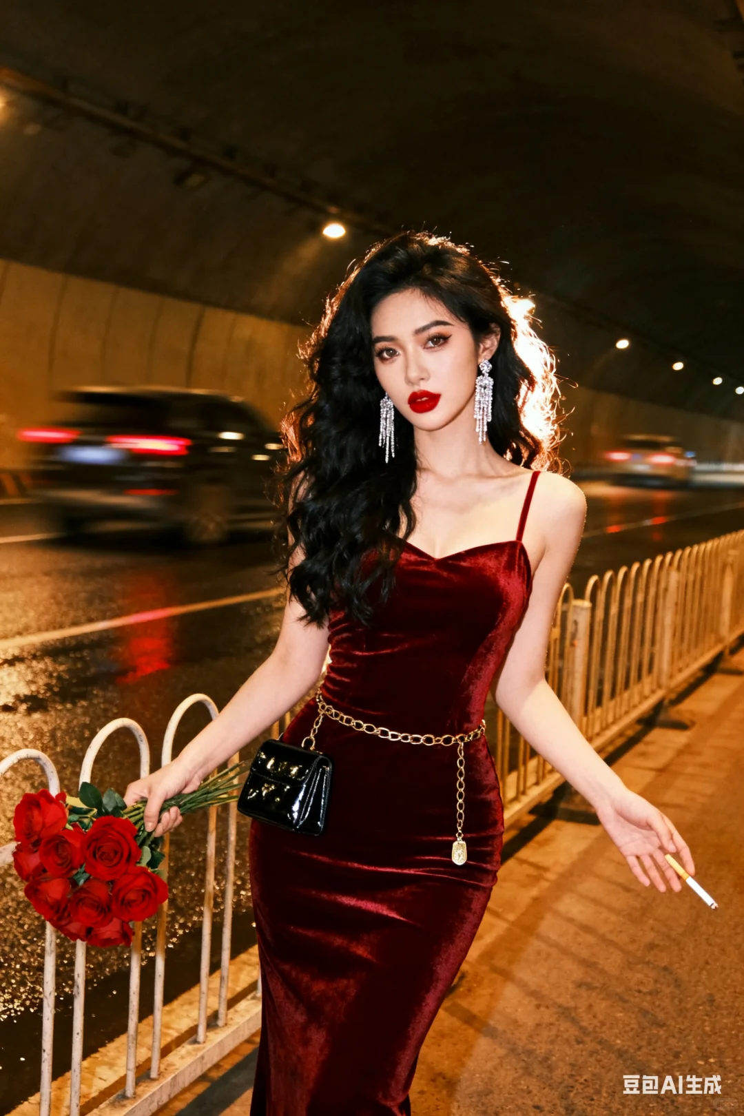 复古港风隧道拍照｜AI生成‼️