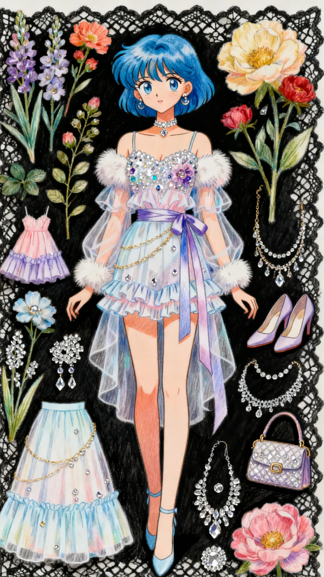 美少女战士_5人_水彩衣柜