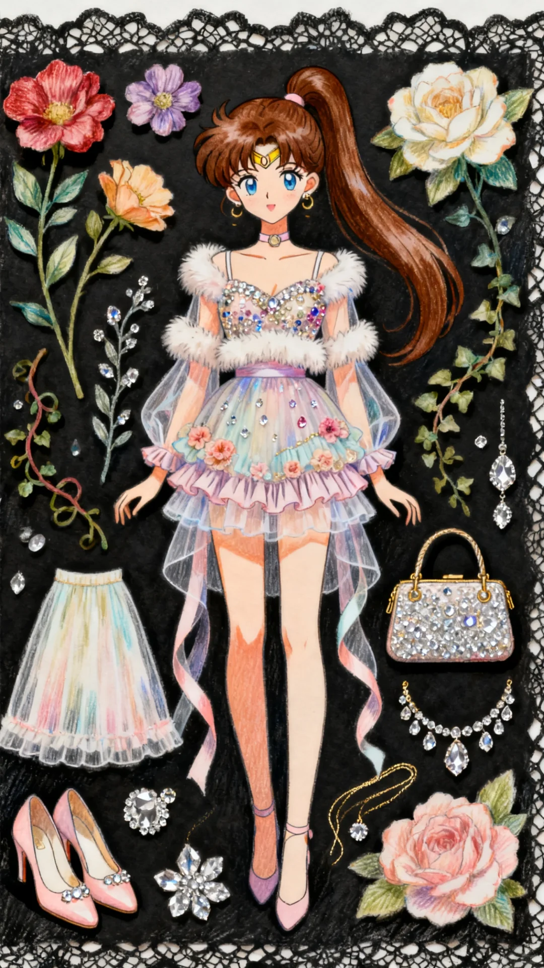 美少女战士_5人_水彩衣柜