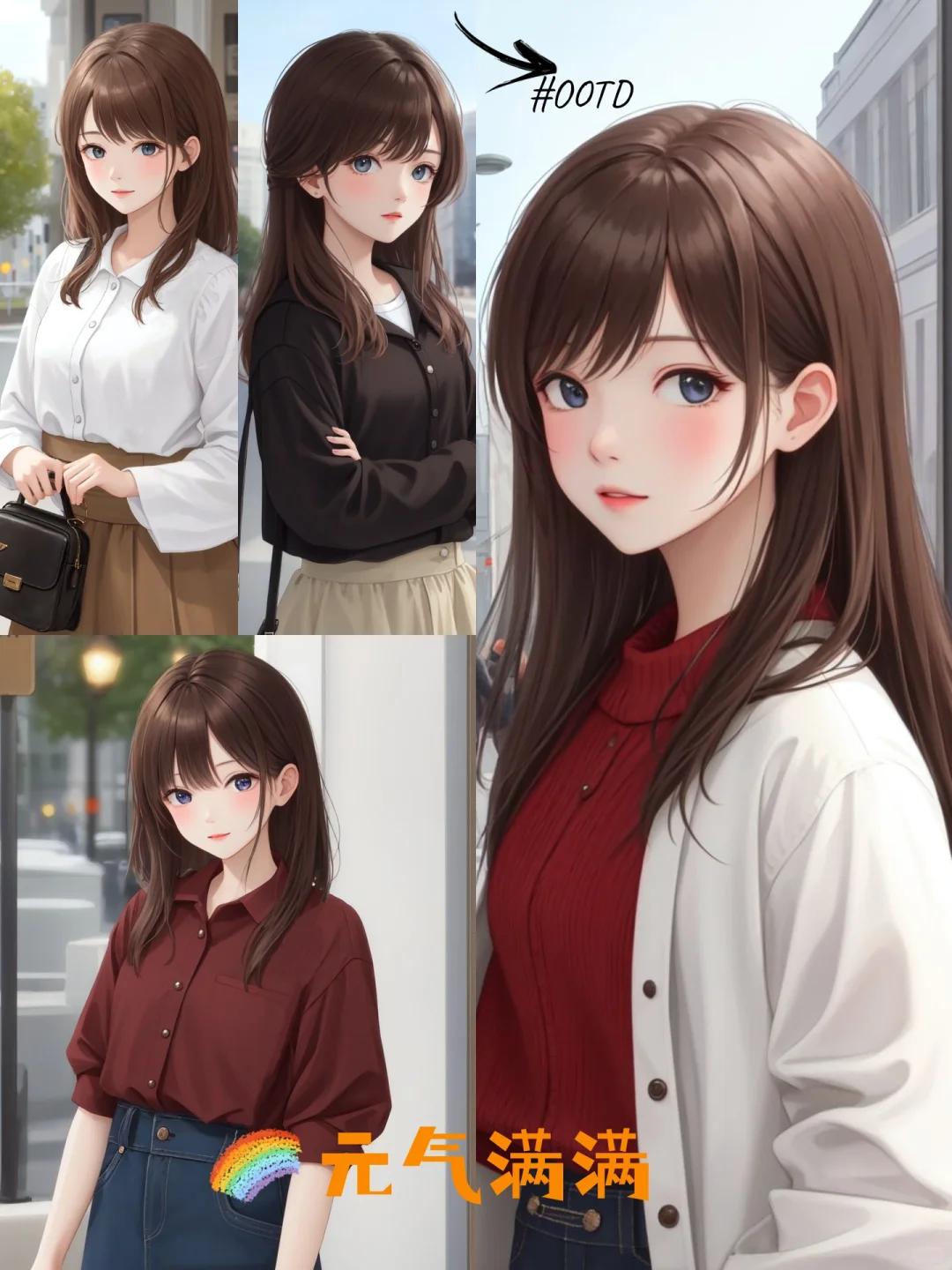 AI教你秋日美拉德穿搭｜通勤风