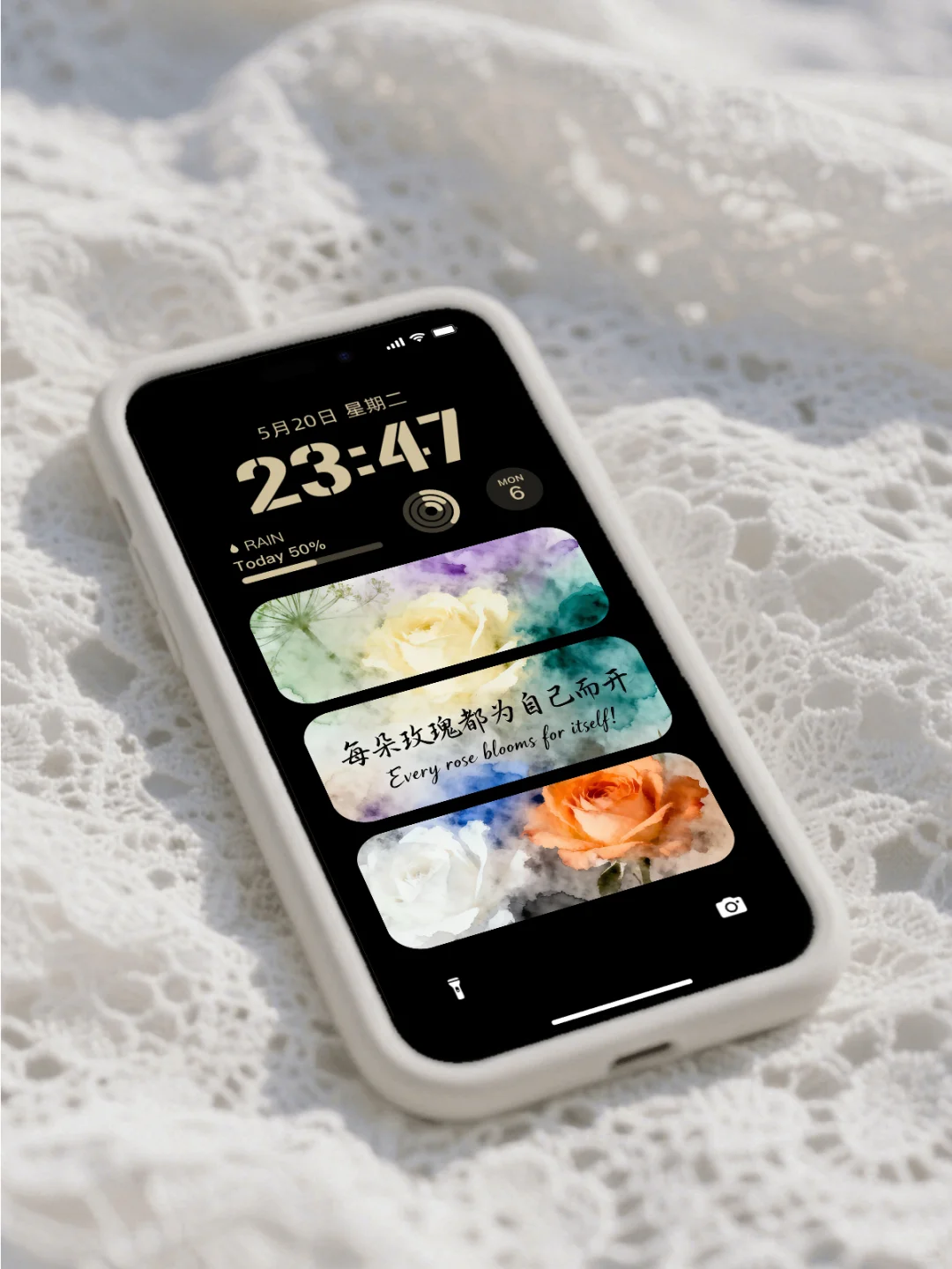 玫瑰为自己而开｜氛围感手机壁纸