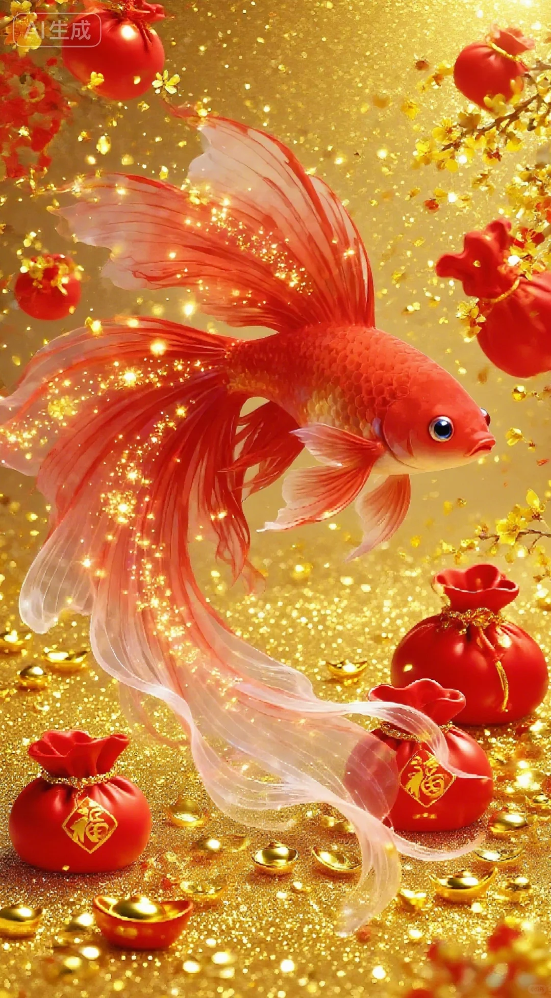 手机壁纸‖红鲤