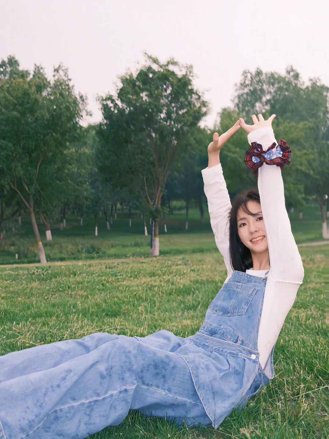 邢菲💙牛仔背带裤💖