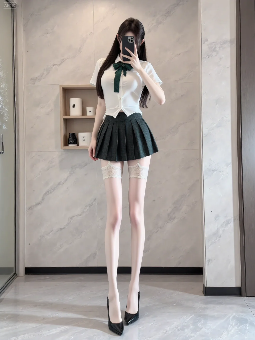 学姐感满分！蝴蝶结与白丝的校园狙击