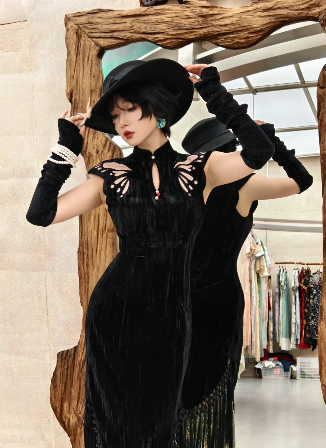 你的人生旗袍，黑蝶🖤