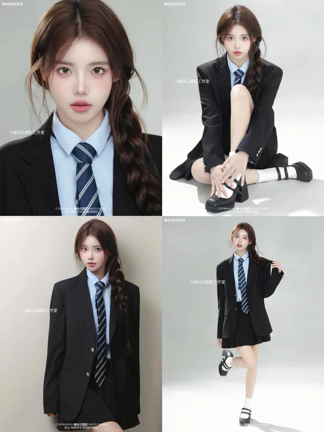 📸韩系学院风西装jk写真｜甜酷学妹感拉满了