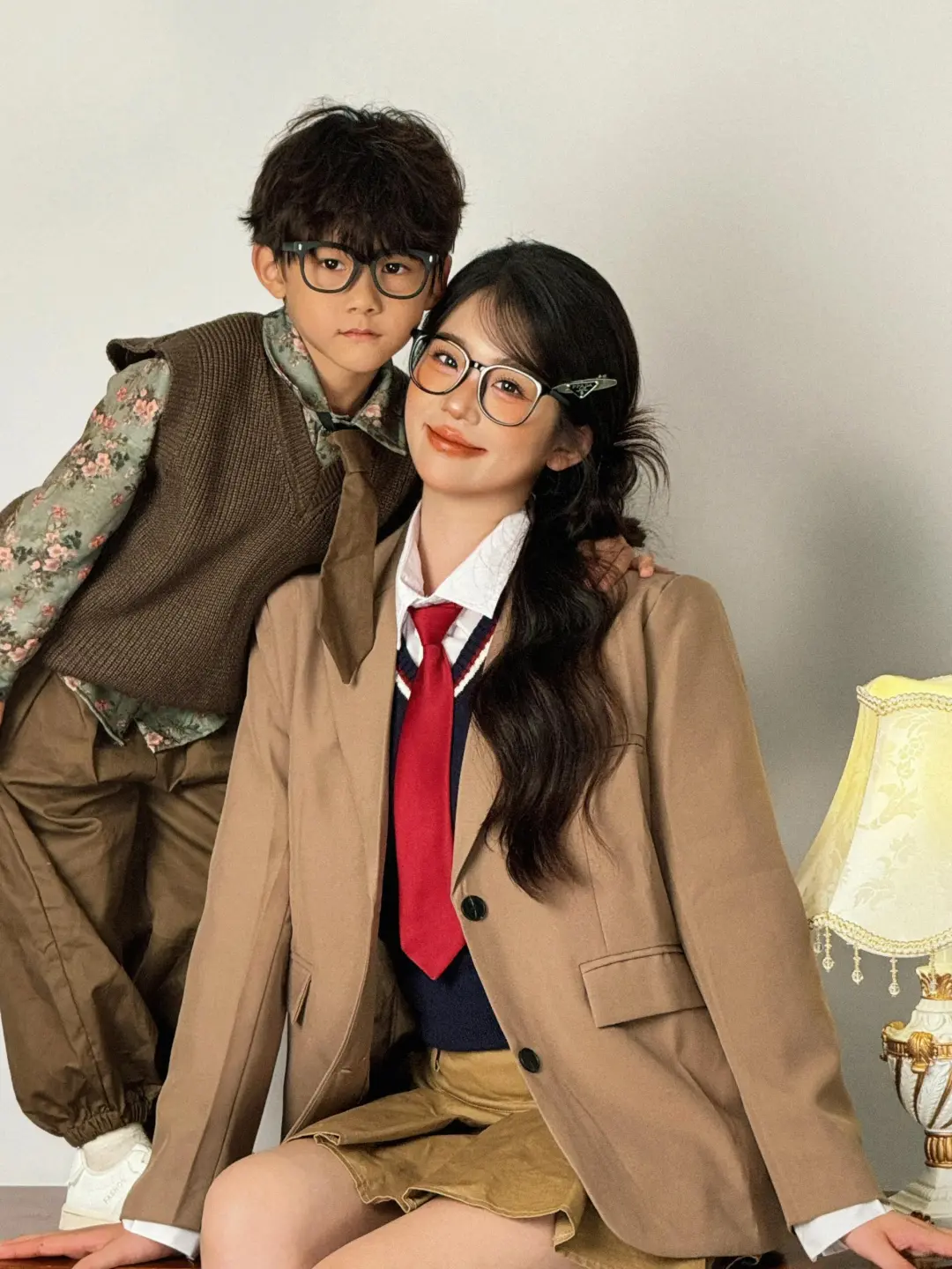 学院风亲子照我也拍啦！！进军全家福！